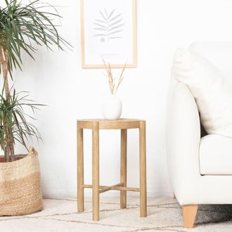 Wabi Home Cana mesa auxiliar madera de sungkai 39x39x50.5cm