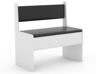 ebuy24 Ebuy24 - Banco De Esquina De Madera Vcm Con Pecho Esal Ancho 80 Cm (blanco)