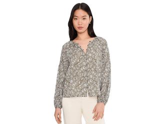 Sanctuary Feeling Best Button Blouse Womens Clothing Olive Branch : LG (US 10-12), Lyocell