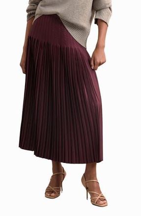 Reiss Savannah High Waist Pleated Skirt in Burgundy at Nordstrom Rack, Size 12 Us / 16 Uk