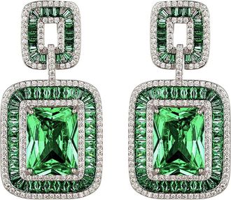 Eye Candy Los Angeles Lea CZ Statement Drop Earrings in Green at Nordstrom Rack