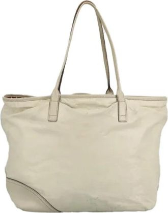 Gucci Pre-owned Leather gucci-bags - Dames - Vintage Shopper - Beige - ONE Size - Leer - Vintage
