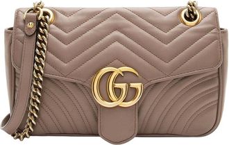 Gucci Matelass&eacute; Gg Marmont Medium Flap Bag (Authentic Pre-Loved)