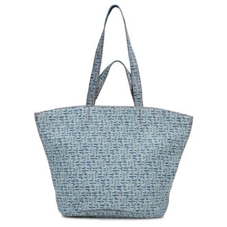 Diesel Tote Bags, male, Blue, Size: ONE SIZE Monogram Denim Tote Bag