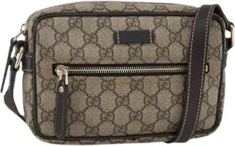Gucci Pre-owned Cross Body Bags, female, Beige, Size: ONE SIZE Pre-owned Vintage GG Shoulder Bag