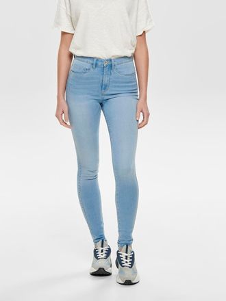 Only High-waist-Jeans »ONLROYAL - Skinny-Jeans mit hoher Taille und Abriebeffekt« skinny fit, casual, Denim, Baumwollmischung, Eingrifftaschen