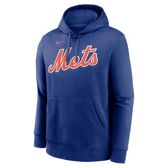 Nike Francisco Lindor New York Mets Club Nike Mens MLB Pullover Hoodie in Blue | NKDK4EWNM9-5BL