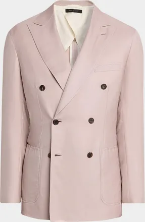 Brioni Men & apos;s Soffio Cashmere Double-Breasted Jacket