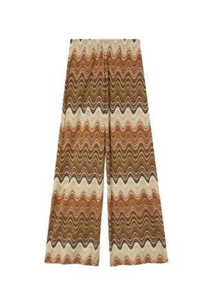 MC2 Saint Barth Wavy Multicolored Patterned Wide-Leg Pants