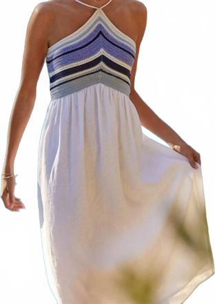 Bella Dahl Crochet Mixed Midi Dress In White