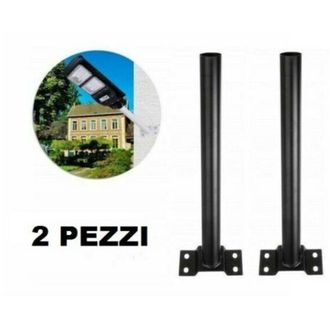 Trade Shop Trade Shop Traesio - Trade Shop - 2 Staffe Palo Per Lampione Solare Stradale Supporto Metallo Staffa Muro Parete