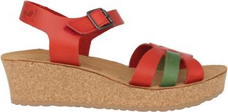 Mephisto Rode Maryline Sandaal - Nature is Future - Dames - Sleehakken - Rood - 42 EU - Leer - Schoenen