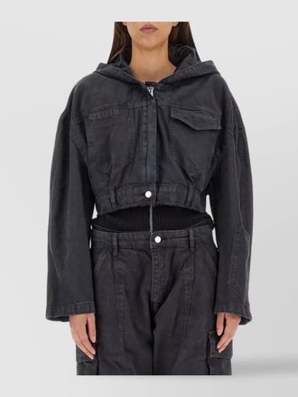 Moschino cropped hooded jacket