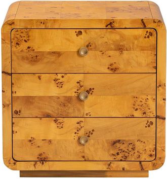 Baxton Studio Netra Contemporary 3-Drawer Nightstand