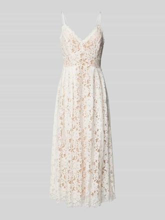 Jake*s Cocktailkleid mit Ausbrenner-Effekt in Ecru, Gr&ouml;&szlig;e 32