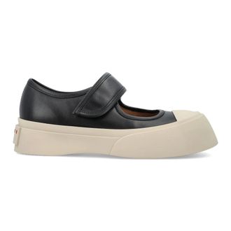 Marni Flat Shoes, female, Black, 8 UK, Black Mary Jane Trainers