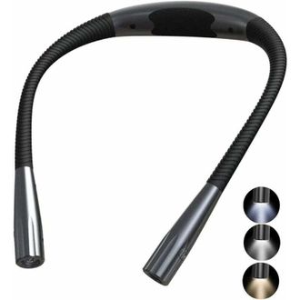 OEM L&aacute;mpara De Lectura Recargable Para El Cuello, L&aacute;mpara De Lectura Led, Luz De Lectura Flexible, 3 Colores, Brazos Plegables, Para Tejer, Leer En La Cam