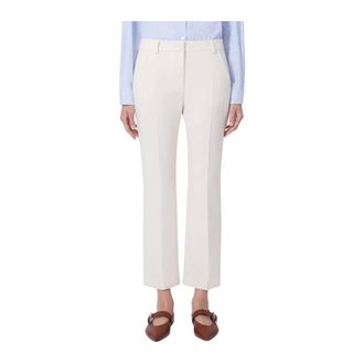 Max Mara Cropped Trousers, female, White, Size: M Rana Pant