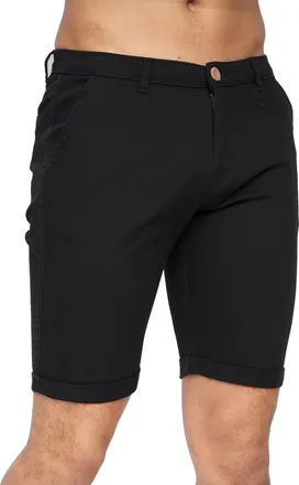 Crosshatch Heren Sinwood Chino Shorts (Zwart)