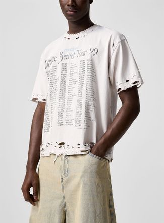 Misbhv Mens 99 Tour distressed T-shirt
