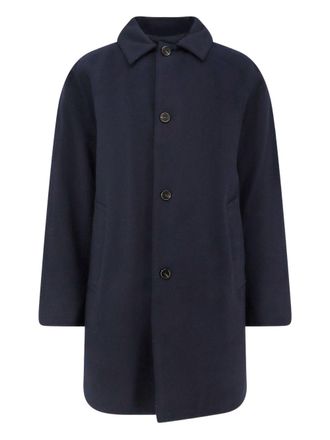 Palt&ograve; Straight-Cut Overcoat With Four-Button Front