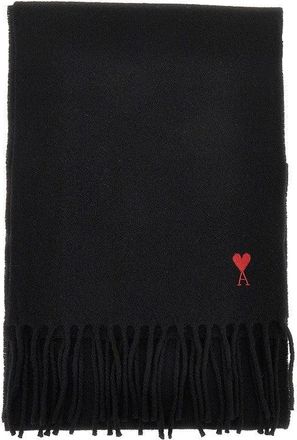 Ami Ami de Coeur embroidery wool scarf Man One Size