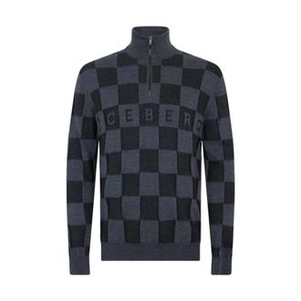 Iceberg Pullover met boothals - Heren - Truien - Veelkleurig - Maat: M Katoen