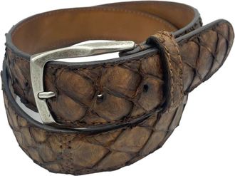 Paolo Vitale Alligator Riem - unisex - Riemen - Bruin - 115 CM - Leer - Accessoires