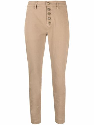 Dondup cropped skinny-fit trousers - Neutrals