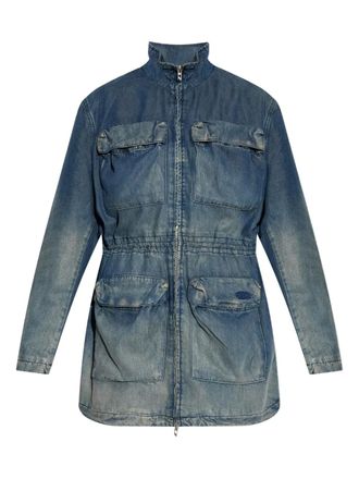 Diesel flap-pocket denim jacket - women - Lyocell - L - Blue