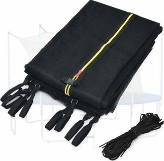 OEM Red De Seguridad Para Trampol&iacute;n De 244 Cm, 6 Postes, Resistente A Los Rayos Uv, Doble Cremallera, Dise&ntilde;o De Borde Interior, Color Negro