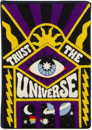 Olympia Le-Tan Trust the Universe kleine clutch met borduurwerk - Paars