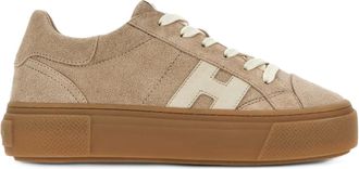 Hogan Beige H705 Allacciato H Leather Sneakers