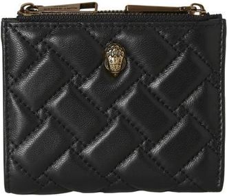 Kurt Geiger doorgestikte leren portemonnee zwart