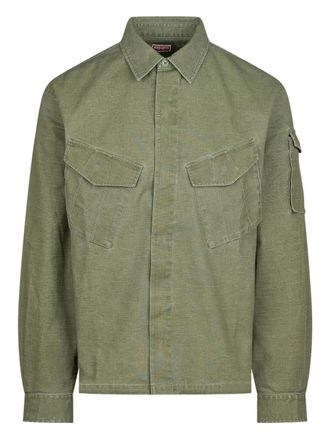 Kenzo Shirtjack met meerdere zakken - Groen