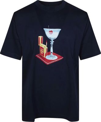 Dr&ocirc;le de Monsieur Heren, Tops, Blauw, Maat: M Katoen