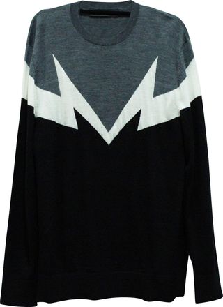 Neil Barrett Double Sonic Bolt Sweatshirt in Multicolor Wool
