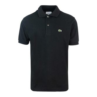 Lacoste Polo Shirts, male, Black, Size: 2XL Black Polo Shirt Ribbed Collar Classic Fit