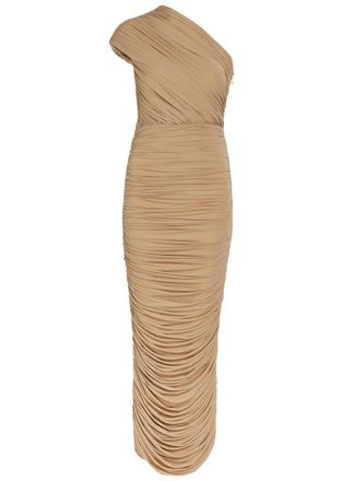 Ronny Kobo Emina Ruched Stretch-jersey Maxi Dress - Light Brown - XL (UK16 / XL)