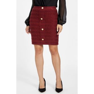 Marciano Clara Knit Pencil Skirt in Red at Nordstrom, Size X-Small
