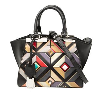 Fendi Pre-owned Fendi Mini Calfskin Studded Geometric 3Jours Satchel Ladies LHJJB7TNX70Q7IKO