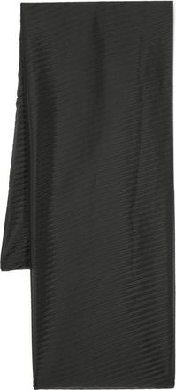 Emporio Armani fully-pleated scarf - women - Polyester - One Size - Black