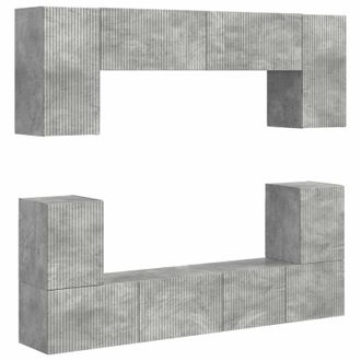 vidaXL Conjunto De Mueble De Tv 5 Pcs Gris Concreto Vidaxl