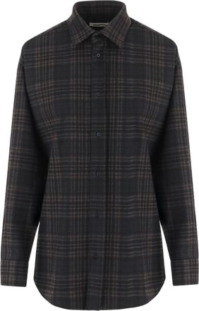 Darkpark Multicolor Checked Stretch-Viscose Shirt