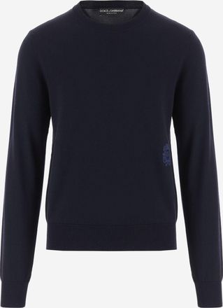 Dolce & Gabbana scheerwollen trui met logo