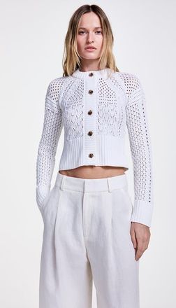 Smythe Crochet Cardigan in White at Nordstrom, Size X-Small
