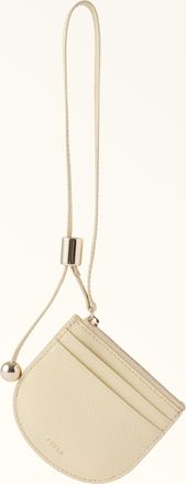 Furla Laura Porta Carte Di Credito S Cremino Beige Pelle Stampata Donna