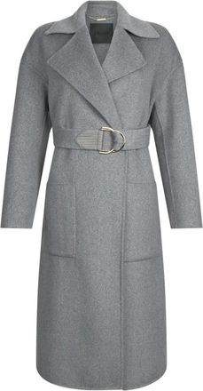 Liu Jo Wollen Jas met Riem - Dames - Jas met riem - Grijs - 3XL - Wol - Jassen