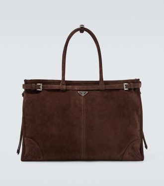 Prada Prada Bonnie suede tote bag