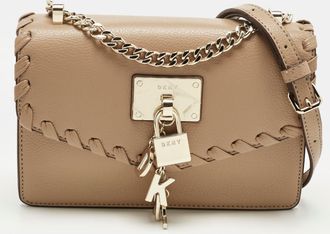 DKNY Dkny Beige Leather Elissa Crossbody Bag
